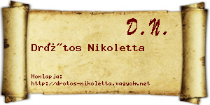 Drótos Nikoletta névjegykártya