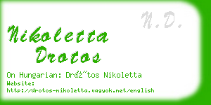 nikoletta drotos business card